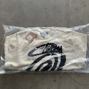 Stussy Curly S Knit Sweater - Cream/Black, Size Medium